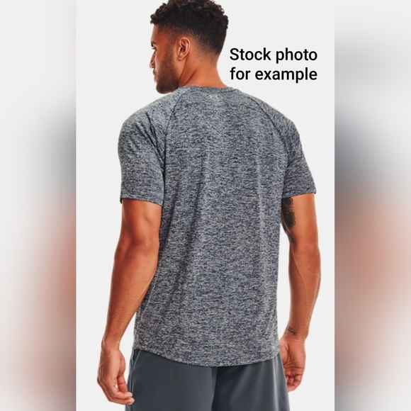 Under Armour Men's Size XXL, EUC Tech Tee Loose fit, heather grey workout shirt - Picture 13 of 14